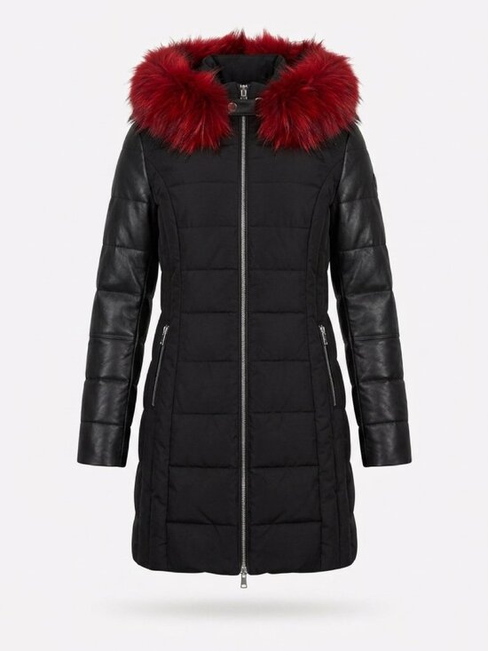 DANIER Jackets & Blazers - 🔥 Stunning Danier Winter Jacket – Black with Real Fur Trim & Leather Sleeves 🔥